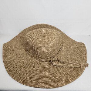 Biviar Womens OS Sun Floppy Straw Hat Brim Outdoor Paper Strap